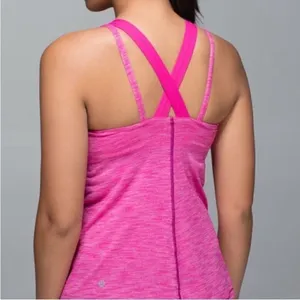 Lululemon Run For Gold Tank Hot Pink Magenta Running Tank Top Sports Bra Size 8 thumbnail 2