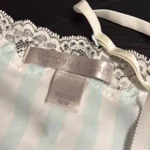 Victoria's Secret Light Blue and White‎ Striped Chemise / teddy thumbnail 5