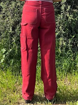 Grunge Garge red cargo pants. Size 25 thumbnail 4