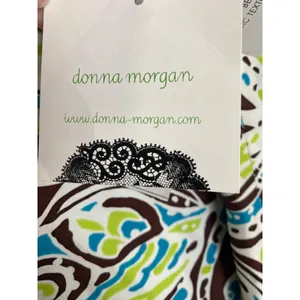NWT Donna Morgan Silk Paisley Dress Brown Turquoise Boho Midi Size 8 thumbnail 4
