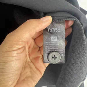Crea Concept Blazer Jacket Womens Size 8 Black Knit Patch Pockets‎ Formal Wool thumbnail 3