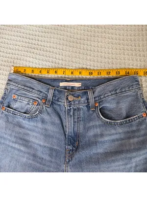 Levis Low Pro Straight Jeans Womens 28 Blue Denim Pants Go Ahead Light Wash thumbnail 6