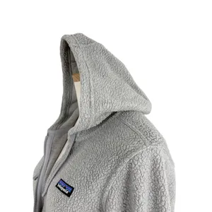 Patagonia Shearling Hoodie Full Zip Grey Sz S thumbnail 5