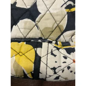 Vera Bradley Quilted Backpack Yellow Gray Floral Print Laptop School‎ Bag 15x11 thumbnail 10