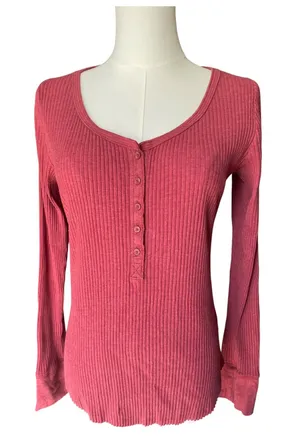Aerie Ribbed Henley thumbnail 1