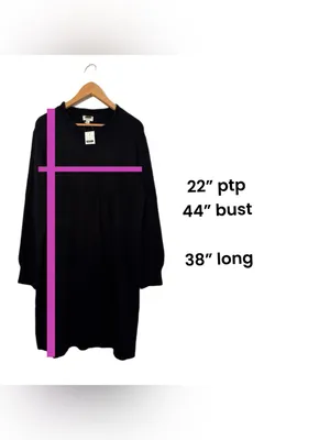 J.Crew Ruffle Neck Sweater Dress Womens Large Soft Knit Long Sleeve CP557 Black thumbnail 11