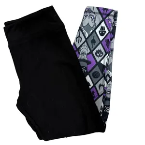 Disney black leggings women’s size medium villains Ursula, Hades, Maleficent thumbnail 2