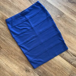 Forever 21 Royal Blue Pull On Pencil Skirt M thumbnail 1