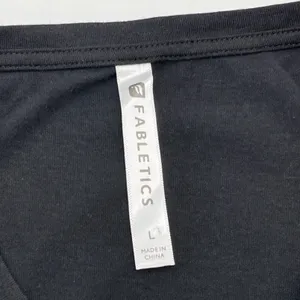 Fabletics Zarina T-Shirt Womens Large‎ Crochet Inset Stipe Activewear Athleisure thumbnail 5