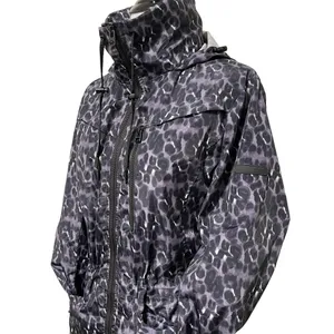 Lucky Brand Premium Performance Leopard Print Rain Jacket S thumbnail 9