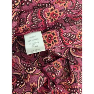 Max Studio Skirt Womens L 9712V19 Burgundy Paisley Pleated Midi NEW thumbnail 4