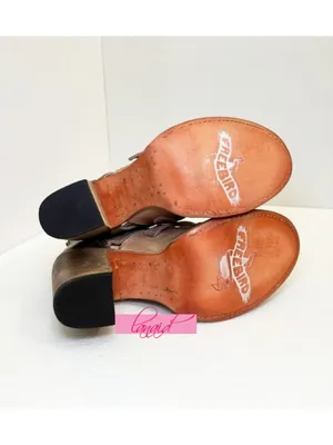 Freebird Braeden Blush Leather Tan Distressed Edgy Buckles Low Heel Sandals 10 thumbnail 10