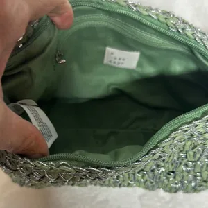 A New Day Green and Brown Mini Bag with Textured Design thumbnail 8