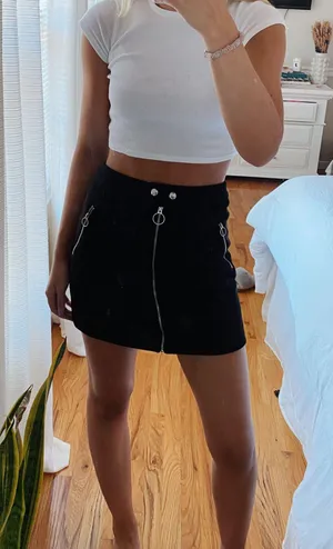 Forever 21 Black Suede Skirt thumbnail 1