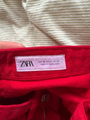 Red Jeans ZARA thumbnail 3