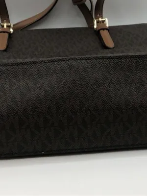 Michael Kors Brown Signature Tote with Tan Leather Straps thumbnail 3