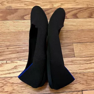 Rothy's The Point Black Pointed Toe Flats Size 11 Insoles Missing Slip On thumbnail 5