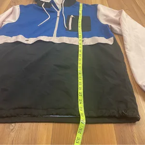 Colorblock Anorak Windbreaker Jacket Pink Blue Black Ragstock Size Large thumbnail 3