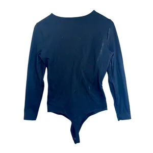 Abercrombie & Fitch Soft AF Black V-Neck Long Sleeve Bodysuit Top Womens Size L thumbnail 2