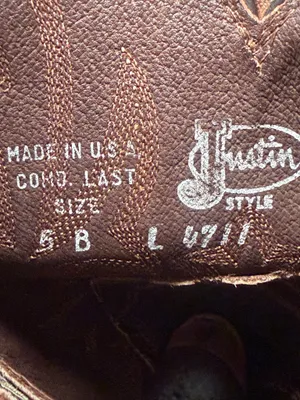 Justin L6977 Genuine Teja Lizard Vamp Embroidered Shaft Cowboy Boots Women US 5B thumbnail 6