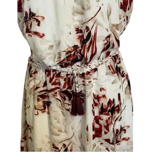 WHITE HOUSE BLACK MARKET Cold Shoulder Wine and White Floral Mini‎ Dress EUC 00 thumbnail 5