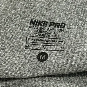 Nike Pro Compression Shorts Medium Gray Dri-FIT Athletic Biker thumbnail 4