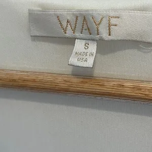 WAYF White Fit and Flare V-Neck Short Sleeve Midi Dress Small Norstrom thumbnail 2