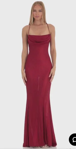 Lucy in the Sky Red Slit Dress thumbnail 1