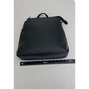 A New Day Square Laptop Backpack Women OS Black NEW Faux Leather 13in Sleeve thumbnail 6