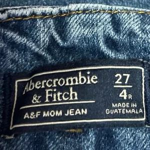 Abercrombie & Fitch Blue High Waist Straight Belted Paperbag Denim Jeans Pants 4 thumbnail 4