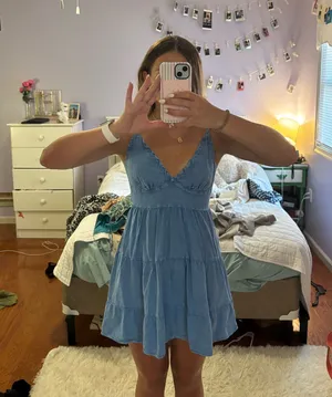 Quiet storm (sea spice) blue dress thumbnail 1