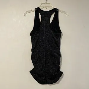 Athleta XS Black Racerback Athletic Tank Top Ruched Yoga Workout Activewear thumbnail 3