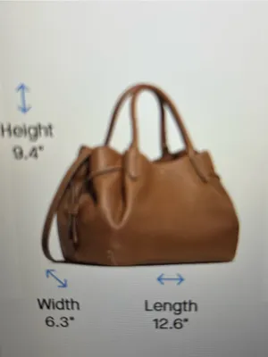 New kate spade New York Large Brown Dumpling Pebble Leather Satchel thumbnail 11