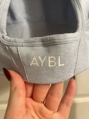 AYBL Light Blue Cropped Workout Top thumbnail 4