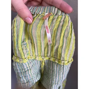 Free People Annabelle Set 100% Cotton Size Medium Yellow Stripes NWOT thumbnail 11
