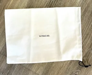 Vince white small drawstring dust bag thumbnail 1