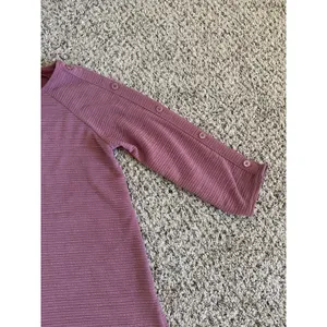 New York‎ Laundry Women's Purple Quarter Sleeve Textured Top Size Large thumbnail 3