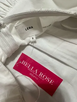 Bella Boutique Bella Rose White Strapless Bubble Dress thumbnail 3