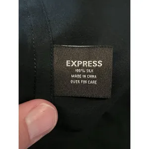 Express 100% Silk Women's Size Medium Two Button Black Single Breasted Blazer thumbnail 6