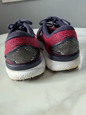 Brooks Ghost Women's Running Shoes - Navy and Pink thumbnail 4