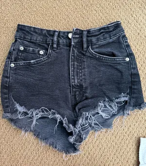 Black Shorts ZARA Denim High-Rise thumbnail 1