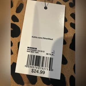 Ninewest Size Large Leopard Print Mock Neck Tank Top New NWT SZ L thumbnail 6