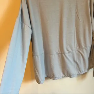 Zella Blue Long Sleeve Hi-Low Activewear T-Shirt | L thumbnail 9