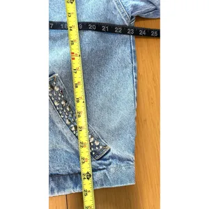 Vintage 80s YES Clothing Co Studded Denim Jacket S USA Rhinestone Western thumbnail 9