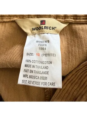 Woolrich Vintage 90s Y2K corduroy pants light brown cotton wide legs sz 10 thumbnail 7