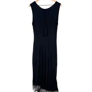 BCBGMAXAZRIA Alisanne Size L Black Sleeveless Asymmetrical‎ Hem Dress Whimsygoth thumbnail 2