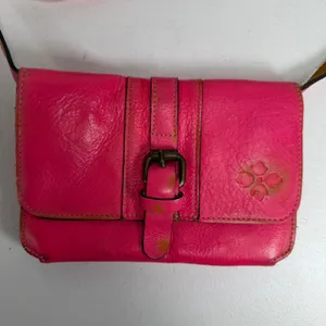 Patricia Nash Torri Hot Pink Leather Small Crossbody Purse Bag Distressed Wallet thumbnail 3