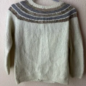 Free People Cream and Gray Cardigan thumbnail 4