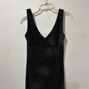 Scott Clothing Company dress Vintage Y2K Maxi Sleeveless Black Velvet Sparkles 4 thumbnail 6