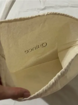 Quince Tan Natural Fiber Logo Dust Bag 15x13 Linen Cotton Blend thumbnail 5